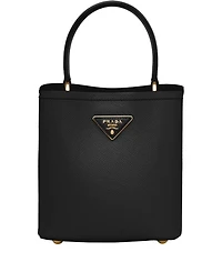 Small Saffiano Leather Panier Bag