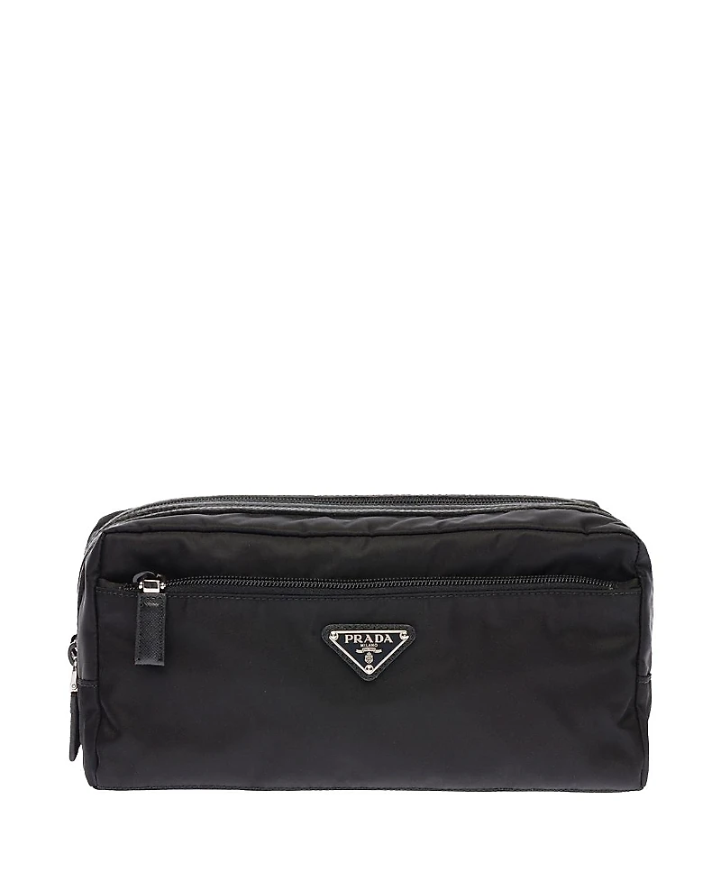 Prada Re-Nylon and Saffiano Leather Travel Pouch