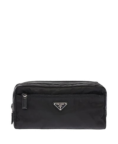 Prada Re-Nylon and Saffiano Leather Travel Pouch
