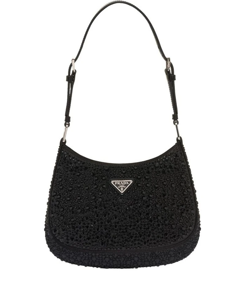 Cleo Satin Bag with Crystals