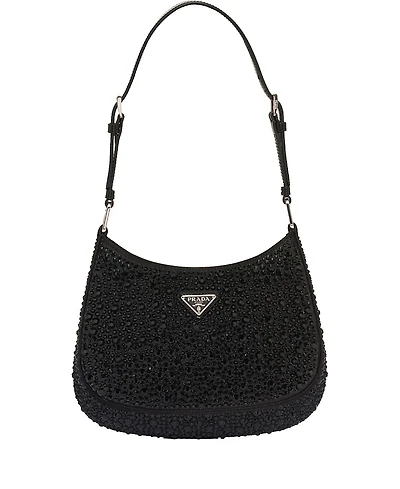 Prada Cleo Satin Bag with Crystals