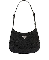 Prada Cleo Satin Bag with Crystals
