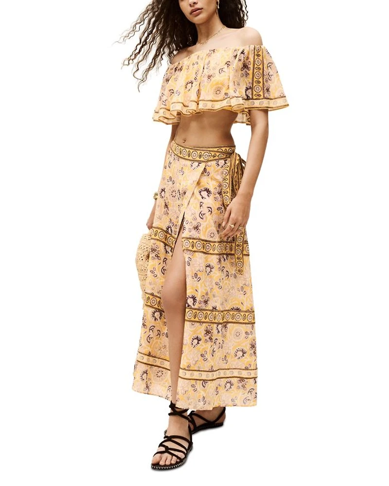 Amalia Printed Wrap Skirt