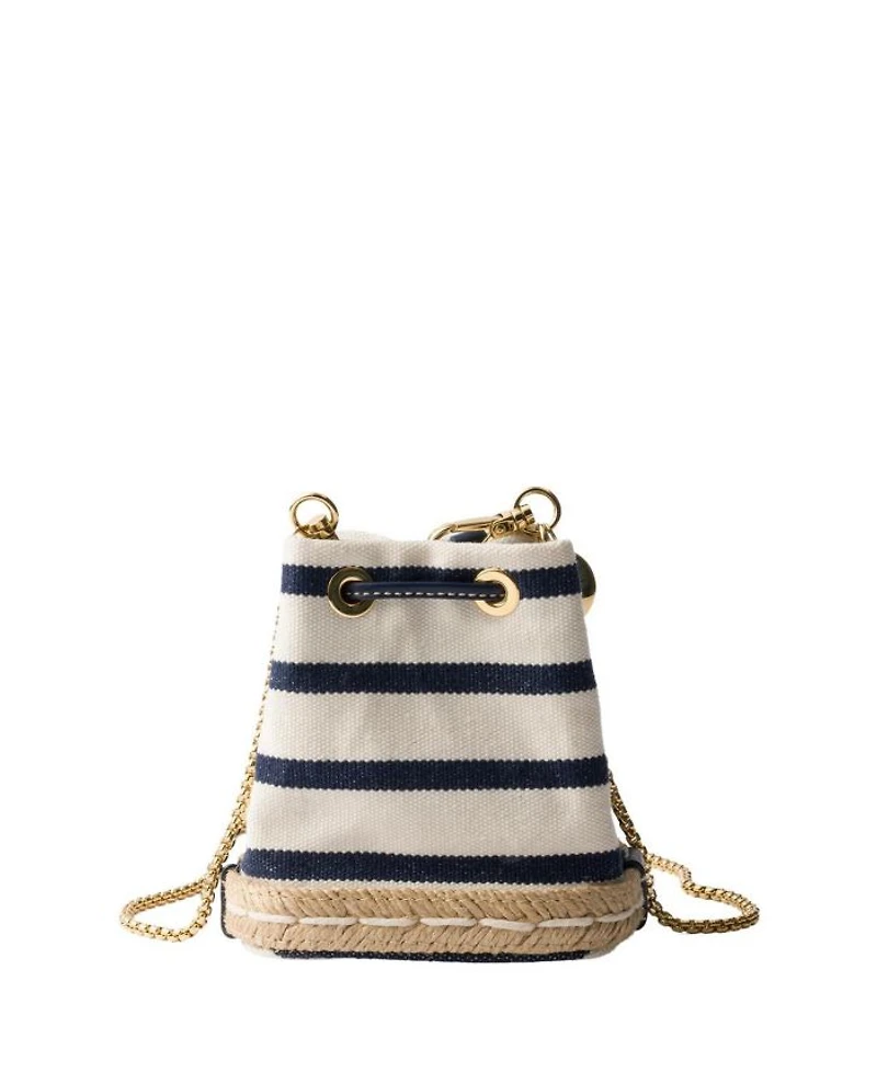 Striped Fabric Mini-Pouch