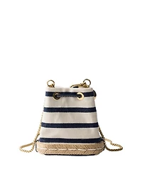 Striped Fabric Mini-Pouch
