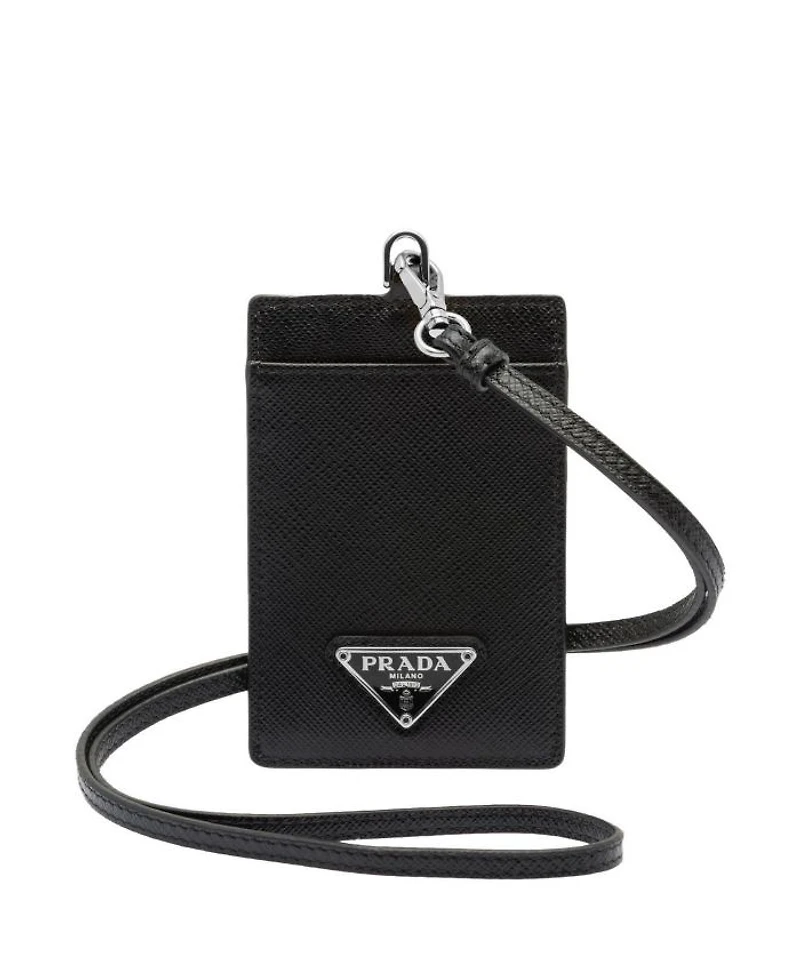 Saffiano Leather Badge Holder