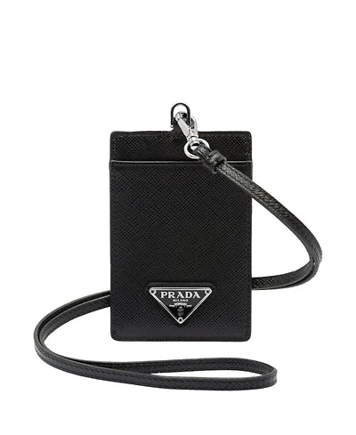 Saffiano Leather Badge Holder