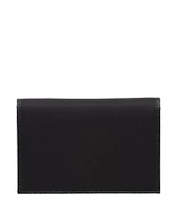 Re-Nylon and Saffiano Leather Passport Holder
