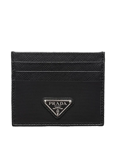 Prada Re-Nylon and Saffiano Leather Card Holder