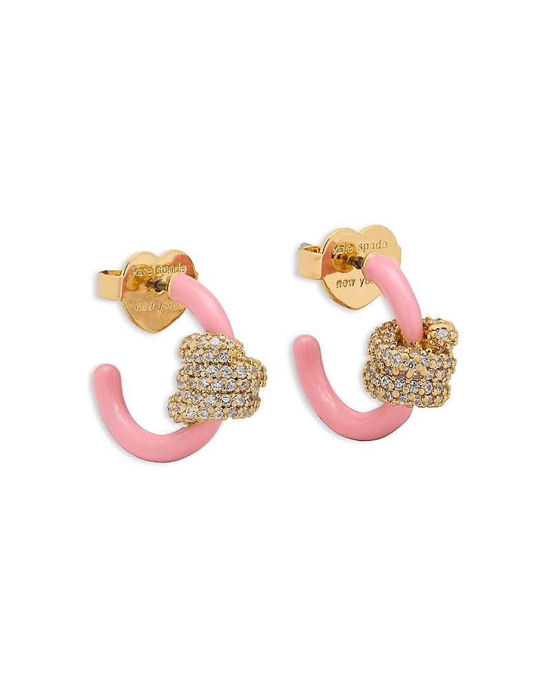 kate spade new york Ropes & Knots Pave Knot Hoop Earrings