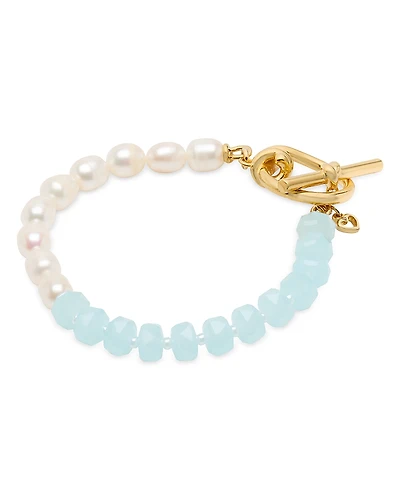 kate spade new york Ropes & Knots Bead & Cultured Freshwater Pearl Flex Bracelet