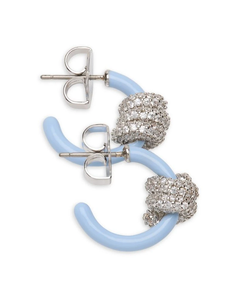 Ropes & Knots Pavé Knot Hoop Earrings