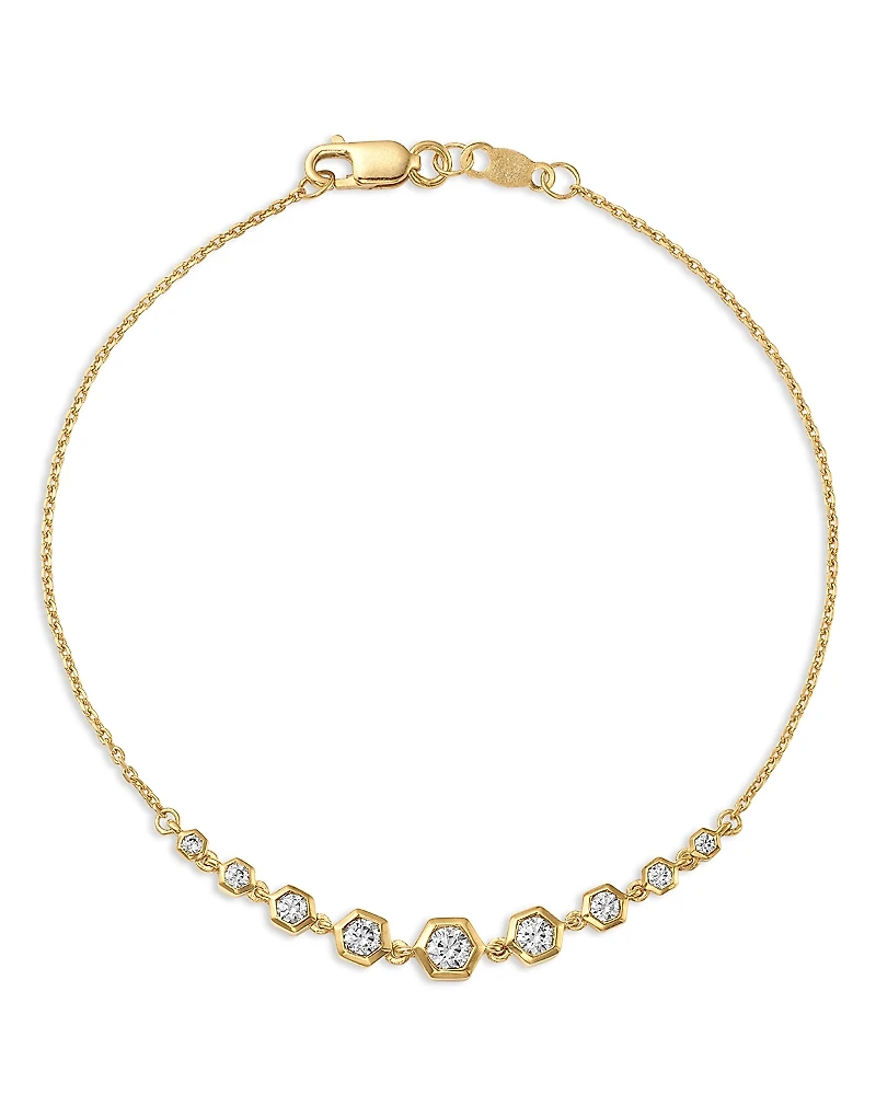 Bloomingdale's Fine Collection Diamond Honeycomb Bezel Bracelet
