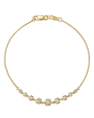 Bloomingdale's Fine Collection Diamond Honeycomb Bezel Bracelet