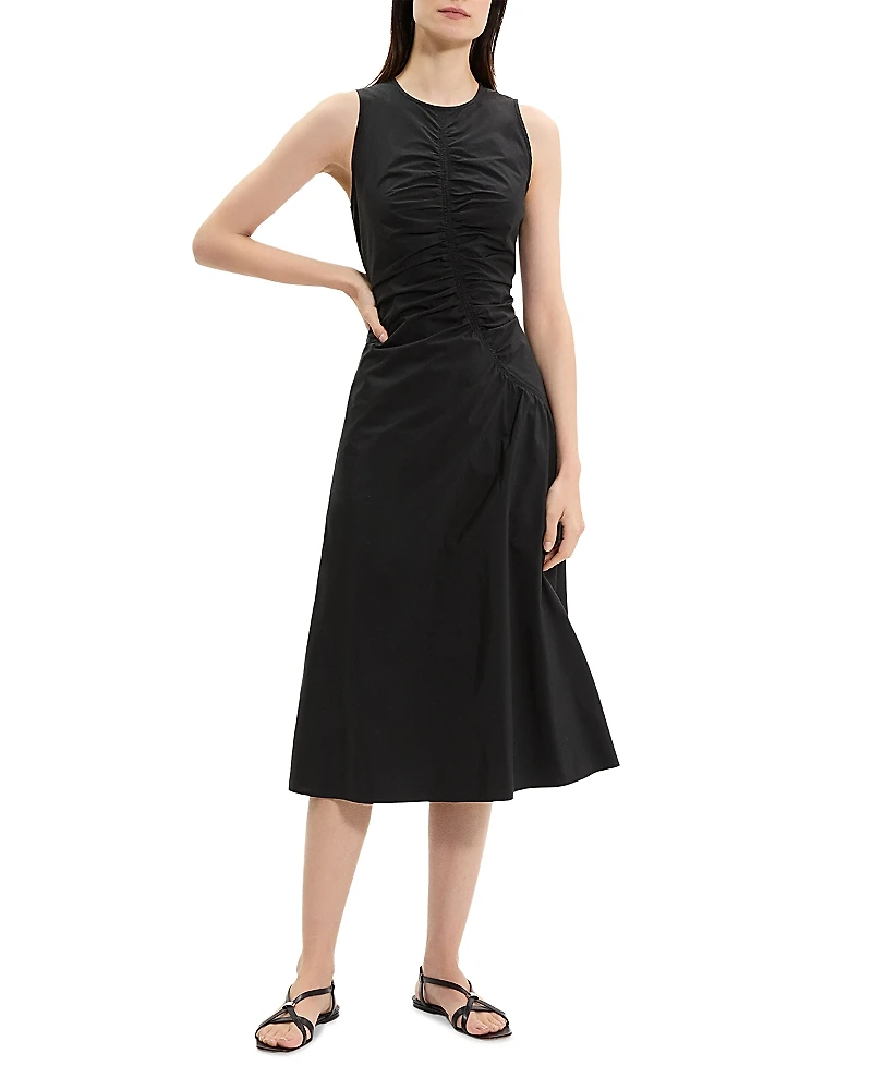 Theory Ruched Sleeveless Dress