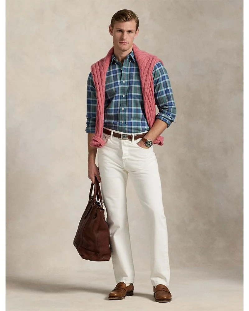 Classic Fit Plaid Oxford Shirt