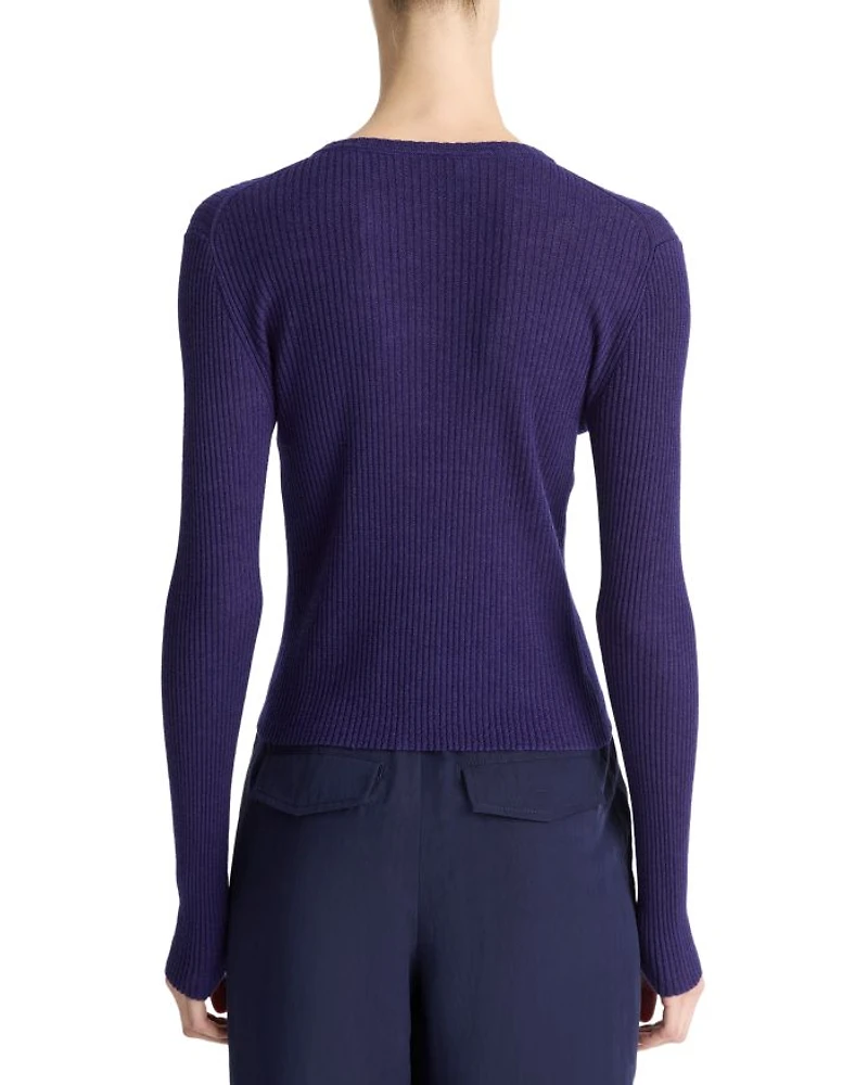 Ribbed Long Sleeve Henley
