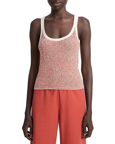 Vince Textured Micro Stripe Tank