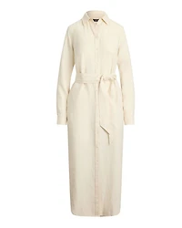 Belted Linen Shirtdress