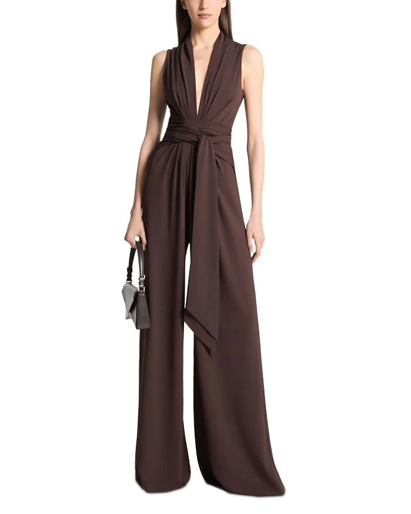 Tie Waist Palazzo Jumpsuit