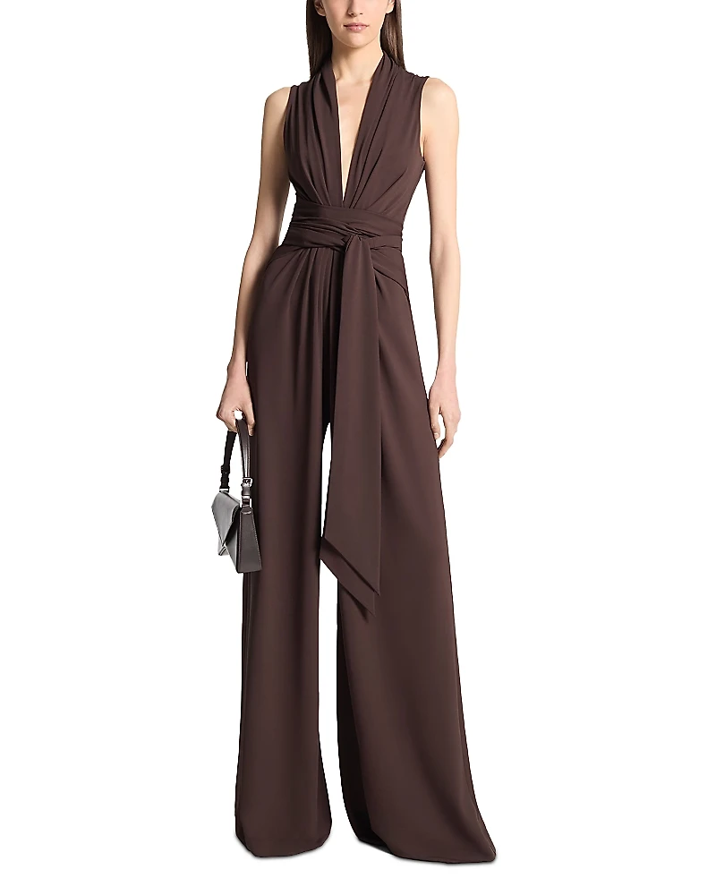 Kobi Halperin Tie Waist Palazzo Jumpsuit