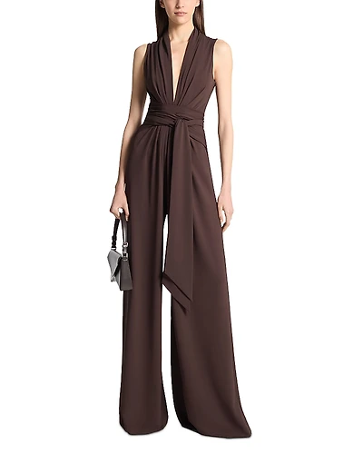 Kobi Halperin Tie Waist Palazzo Jumpsuit