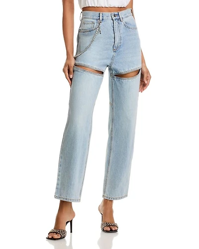 Slit Jeans Light Blue