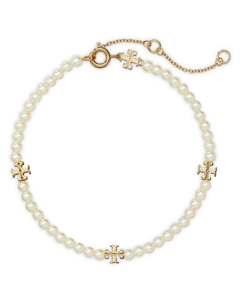 Kira Double T & Imitation Pearl Flex Bracelet