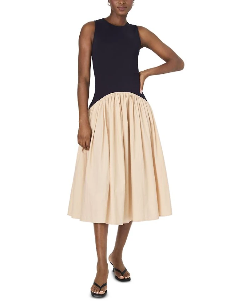 Kayle Jia Mix Midi Dress