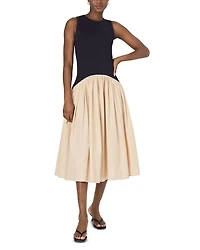 Kayle Jia Mix Midi Dress