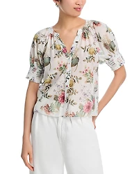 Alice and Olivia Thalia Puff Sleeve Blouse