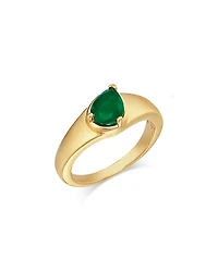 Bloomingdale's Fine Collection Emerald Pear Shaped Solitaire Ring