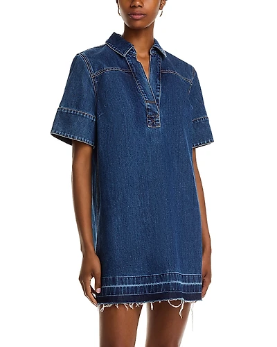 Veronica Beard Felice Denim Released Hem Dress