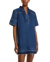 Veronica Beard Felice Denim Released Hem Dress