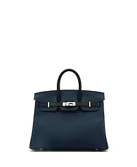Pre-Owned HERMES Birkin 25 Handbag Tricolor Epsom with Palladium Hardware