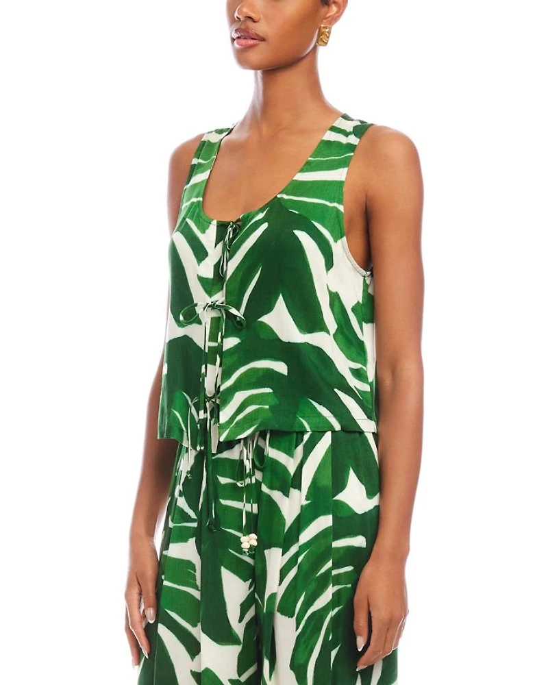 Emery Tie Front Top