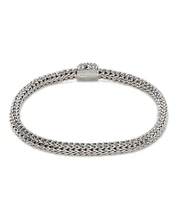 Classic Chain Sterling Silver Lava Bracelet with Blue Sapphire