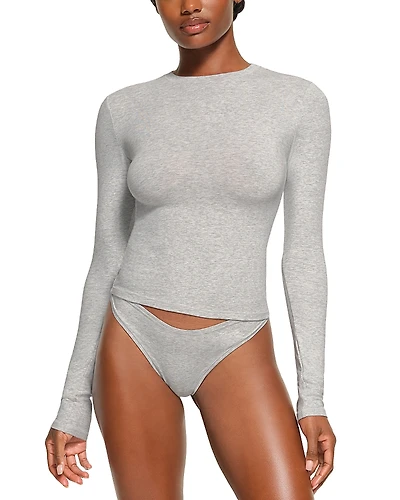 Skims Cotton Jersey Long Sleeve Tee