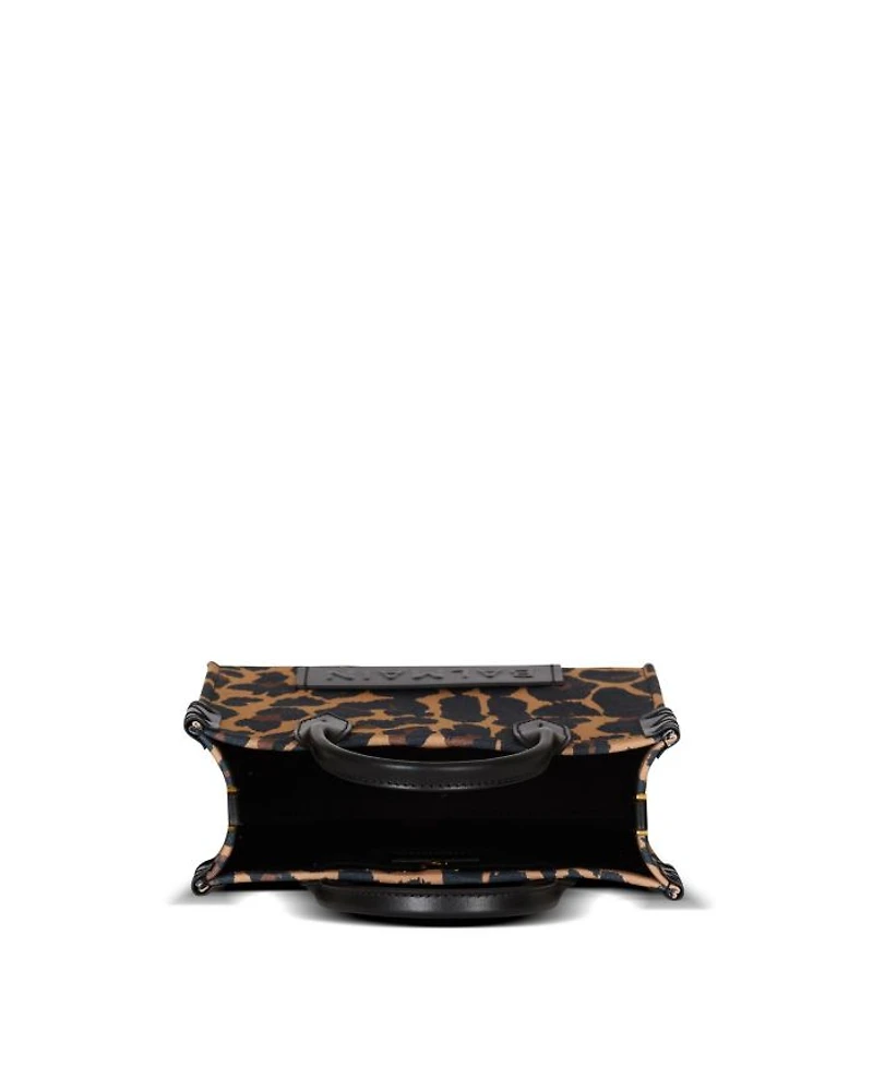 B-Army Small Leopard Print Canvas Tote Bag