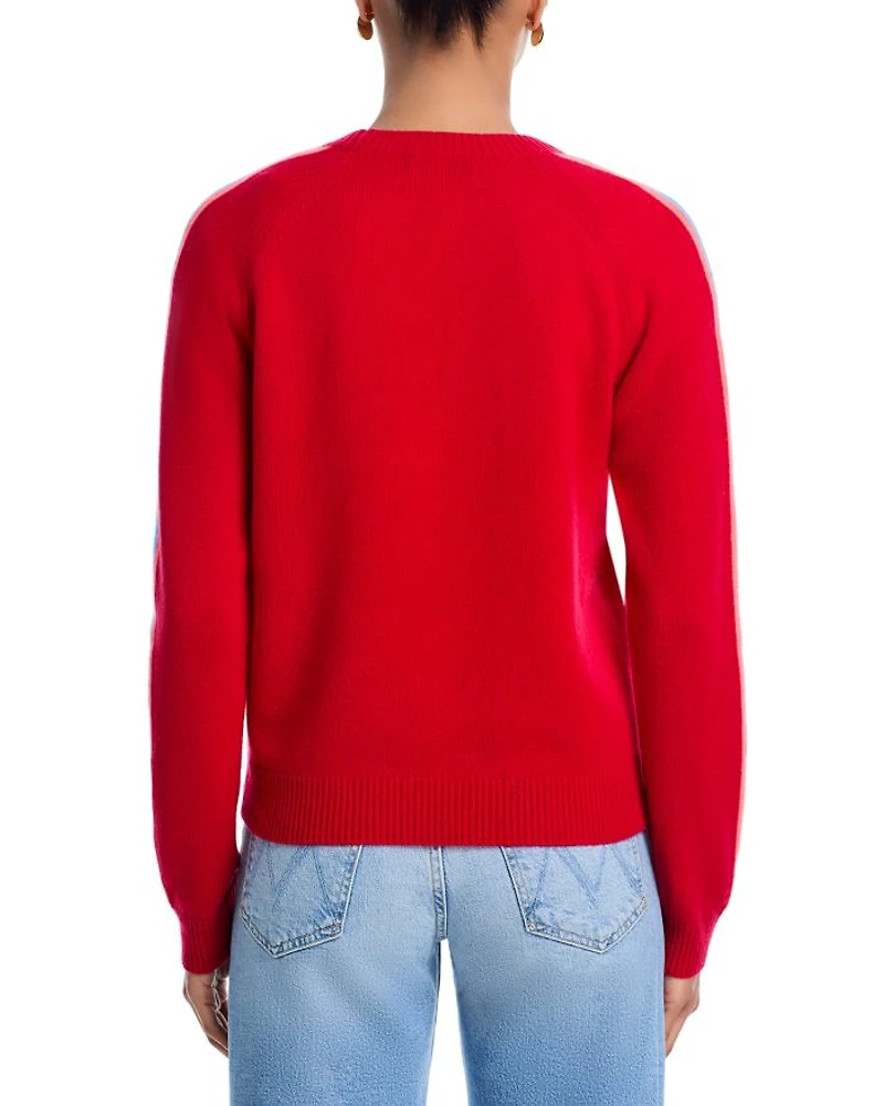 Cashmere Rainbow Athletic Stripe Sweater - Exclusive