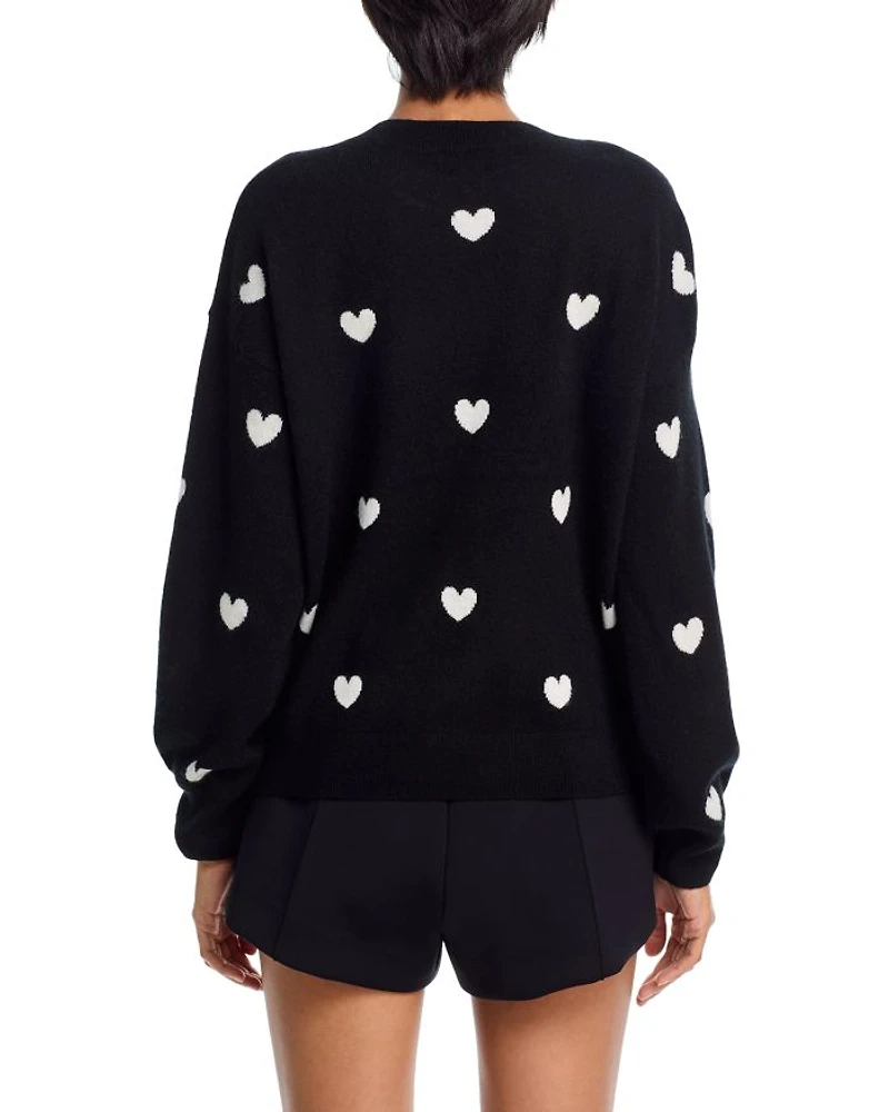 Cashmere Heart Crewneck Sweater - Exclusive