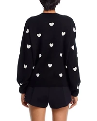 Cashmere Heart Crewneck Sweater - Exclusive