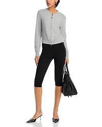 Full Zip Cashmere Crewneck Cardigan - Exclusive