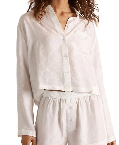 Handcuff Jacquard Cropped LS Shirt