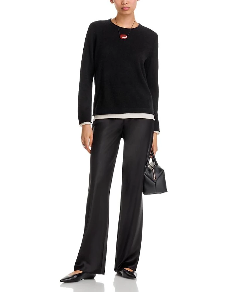 Double Layer Cashmere Crewneck Sweater - Exclusive