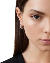 Imitation Pearl Huggie Hoop Earrings