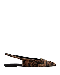 Women's Pony Effect Slingback Ballerina Flats
