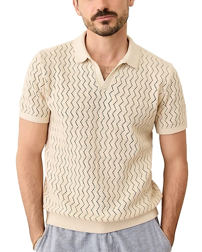 Marine Layer Cyrus Chevron Regular Fit Short Sleeve Sweater