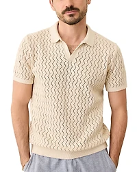 Marine Layer Cyrus Chevron Regular Fit Short Sleeve Sweater