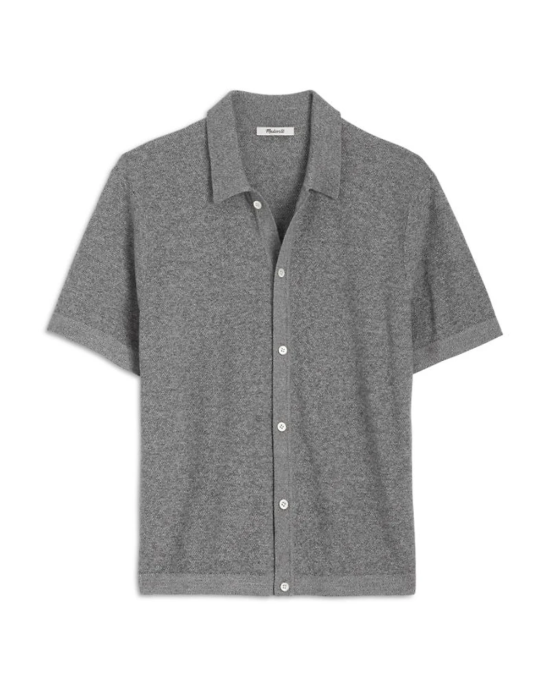 Marled Cotton Short Sleeve Shirt
